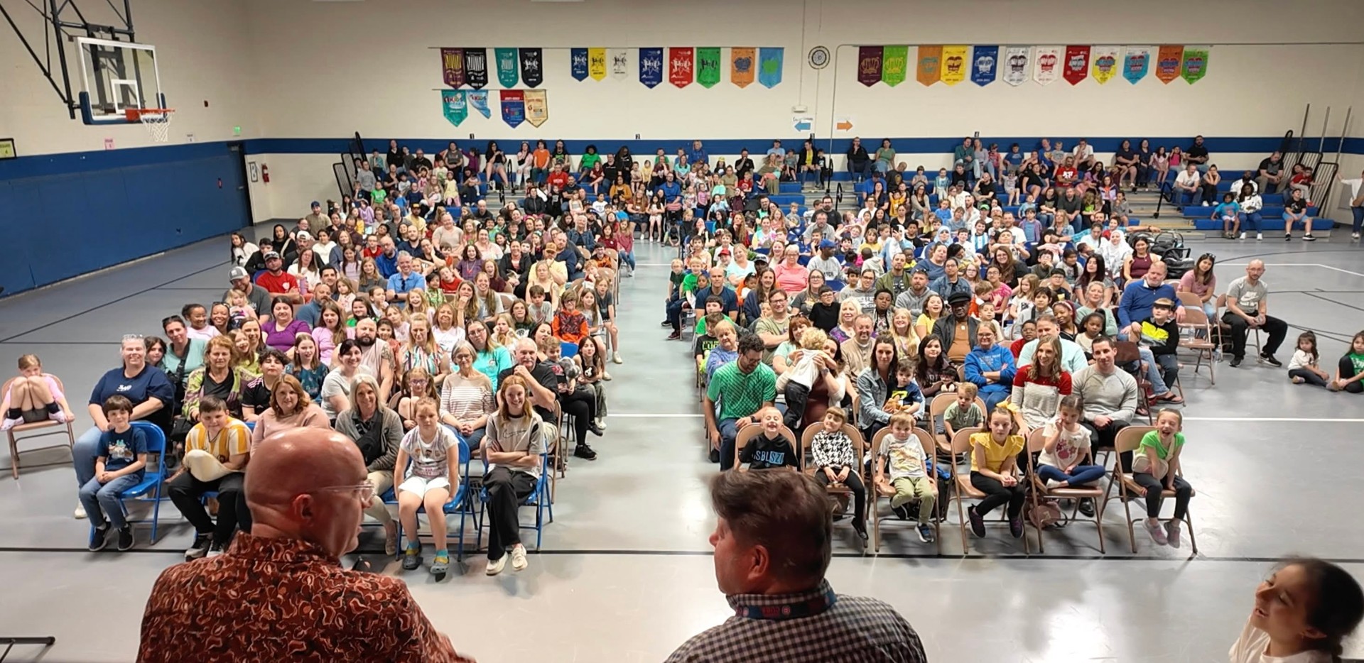 Overhead view of Family Night