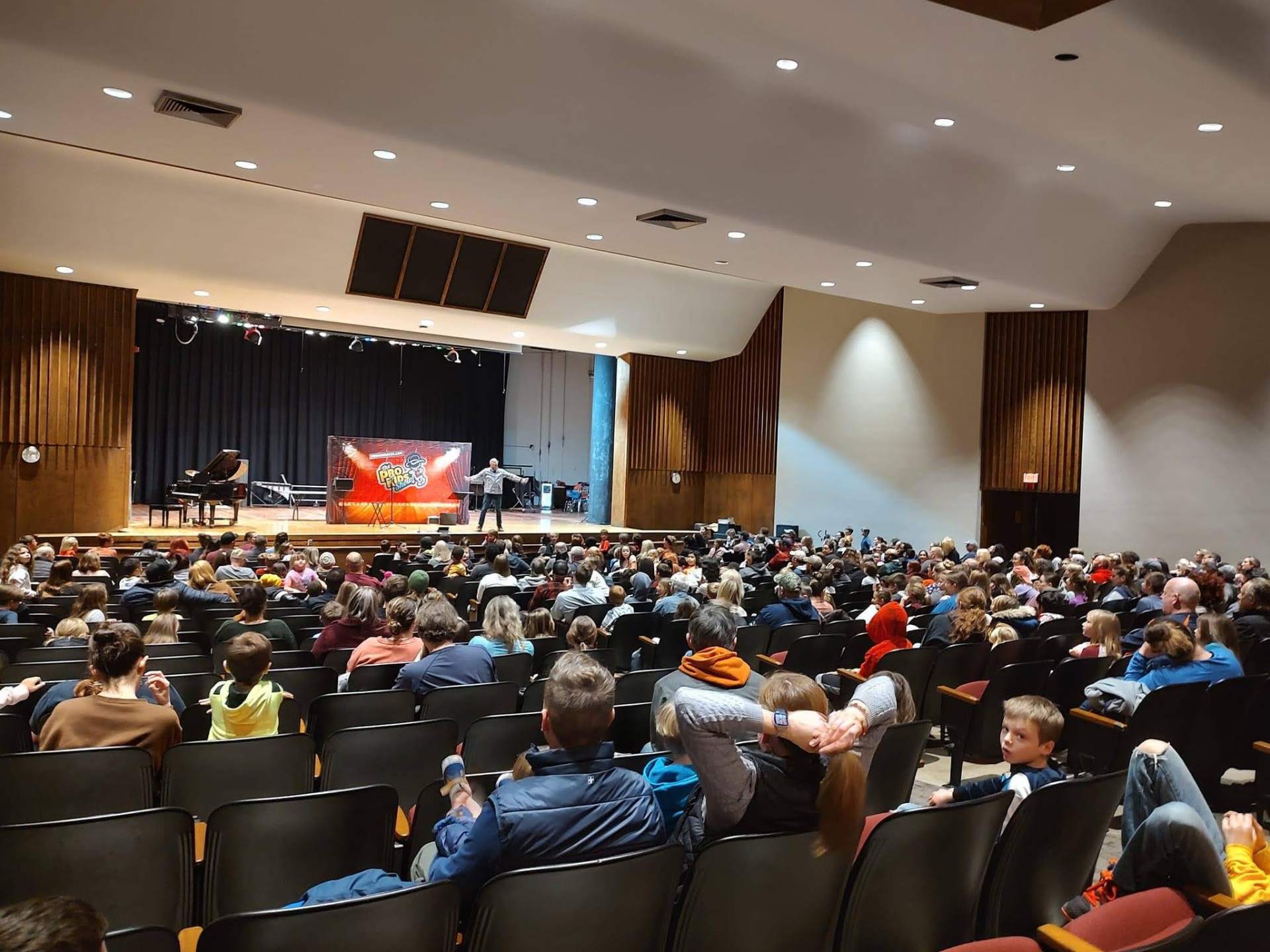 Family Night in a high school auditorium
