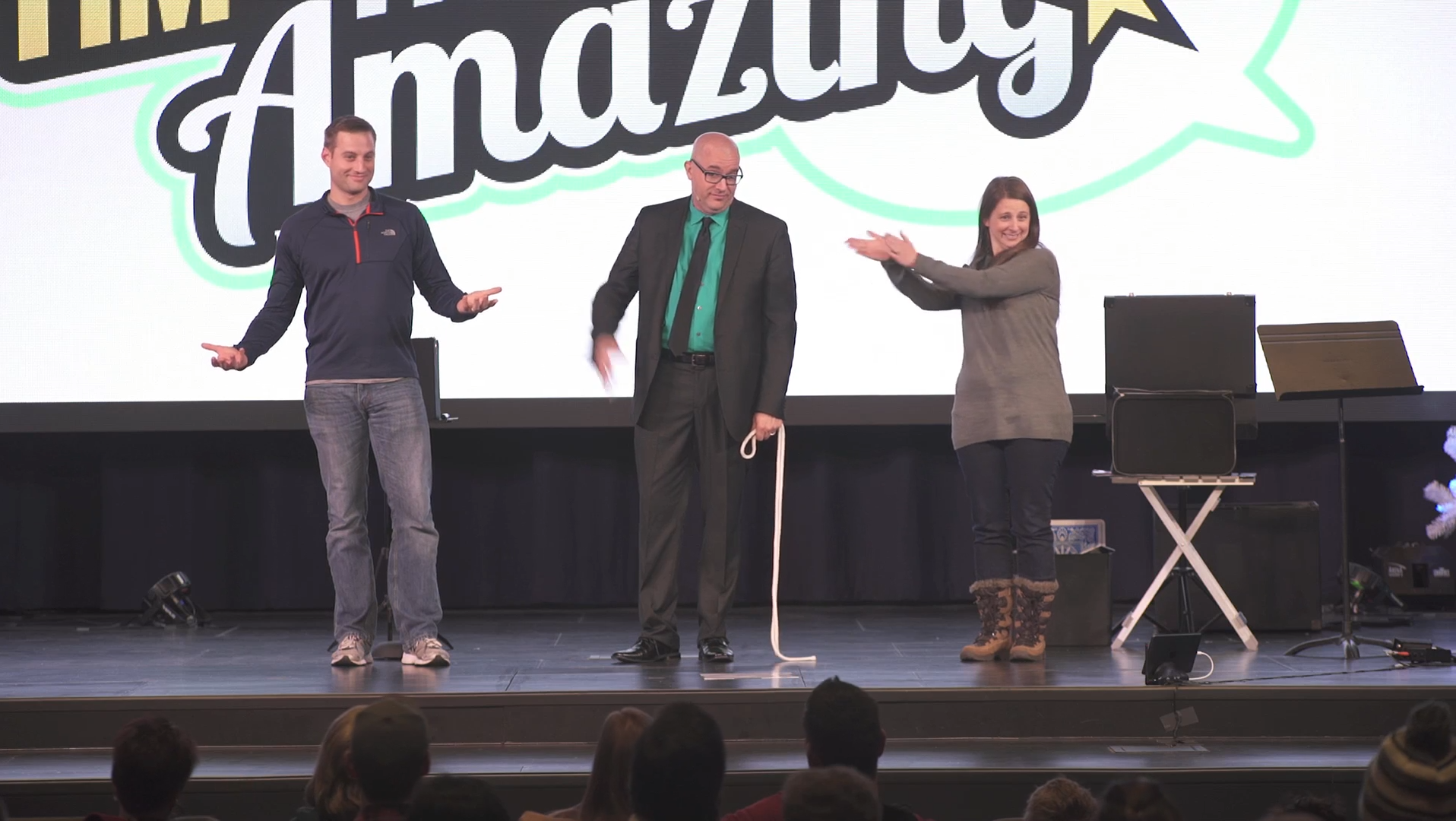Tim with a man and woman at a CCC event