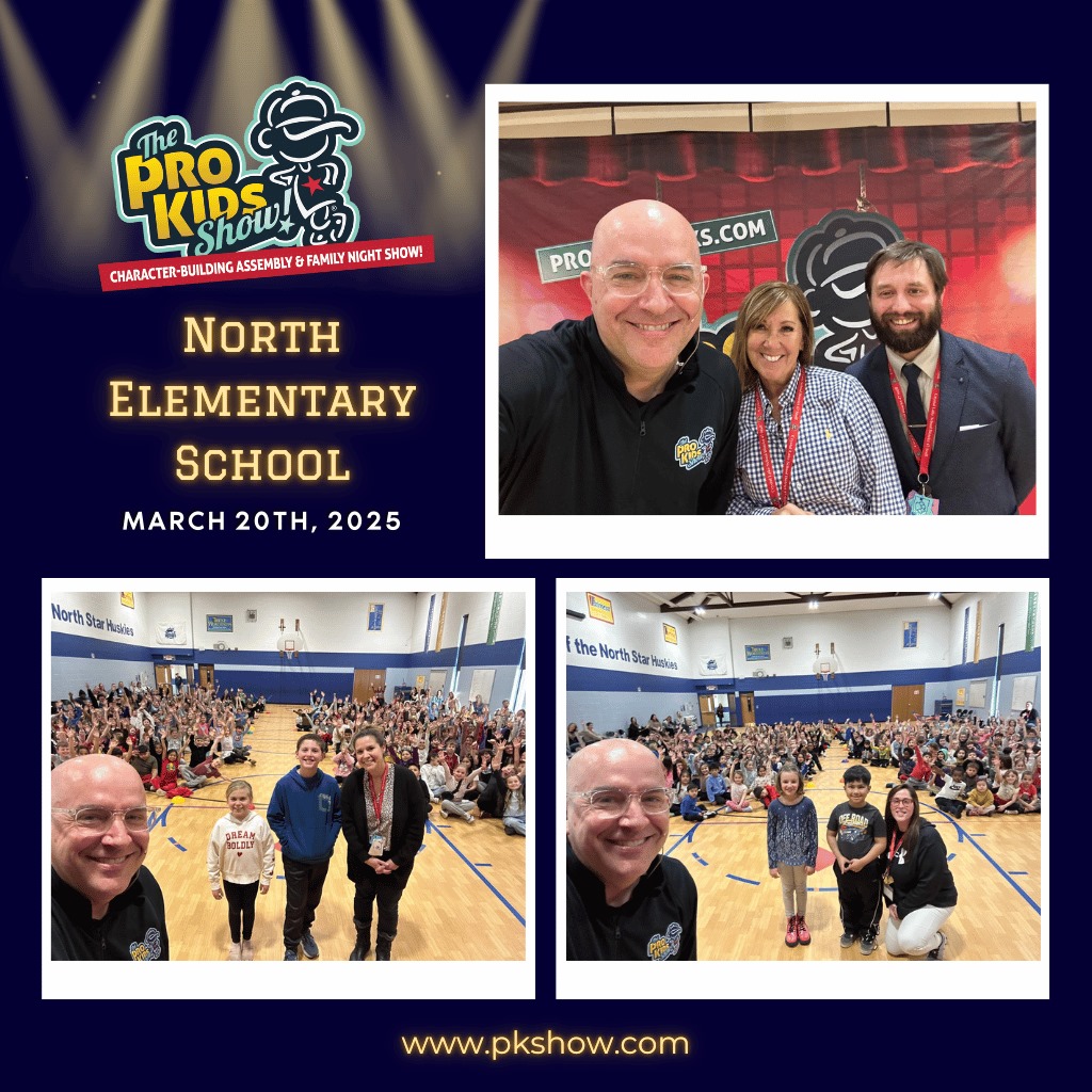 Photo montage from The Pro-Kids Show at North Elementary in Crystal Lake, March 2025